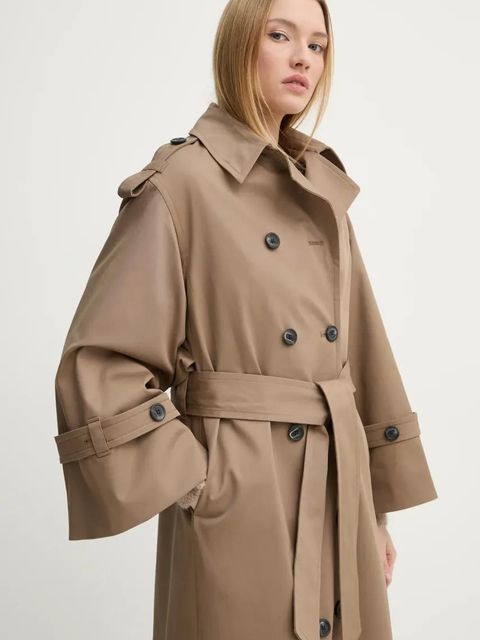 By Malene Birger trencz ALAYA damski kolor brązowy przejściowy oversize 103331