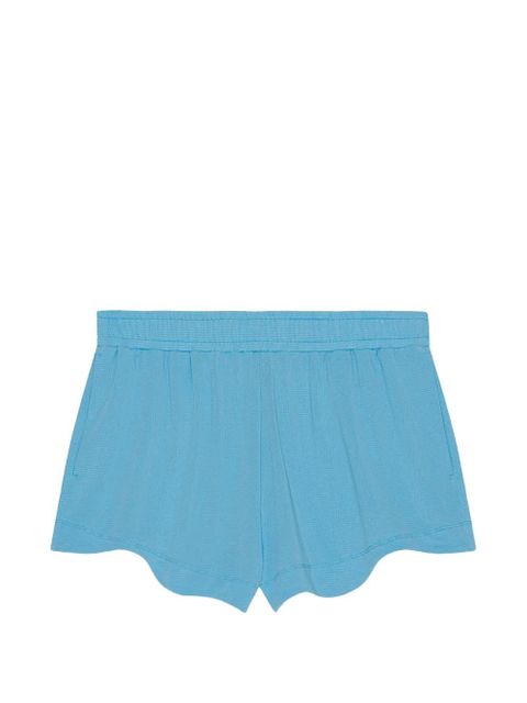 GANNI logo-print shorts - Blue - zdjęcie produktu nr 2