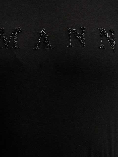 ERMANNO Firenze t-shirt bawełniany damski kolor czarny 57TL012EE2R