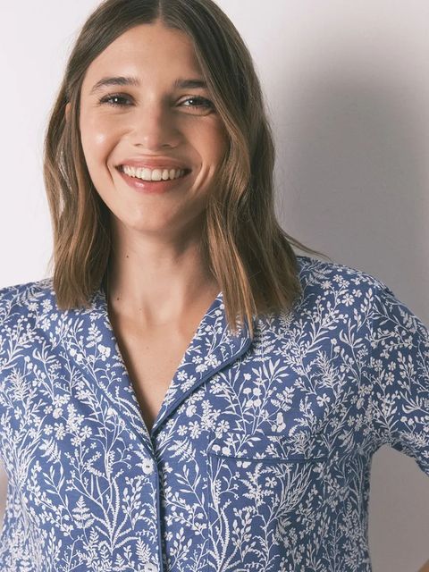 women'secret komplet piżamowy bawełniany damska kolor niebieski bawełniana 3592470