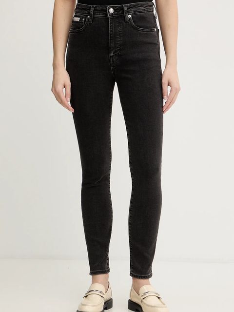 Calvin Klein Jeans jeansy damskie kolor czarny LV047E632G - zdjęcie produktu nr 1