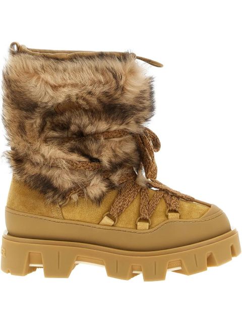 Moncler 45mm shearling lace-up ankle boots - Neutrals - zdjęcie produktu nr 2