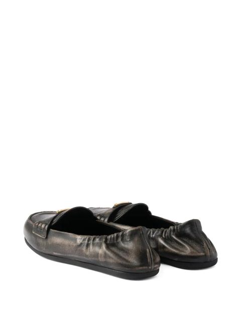 Prada leather loafers - Black
