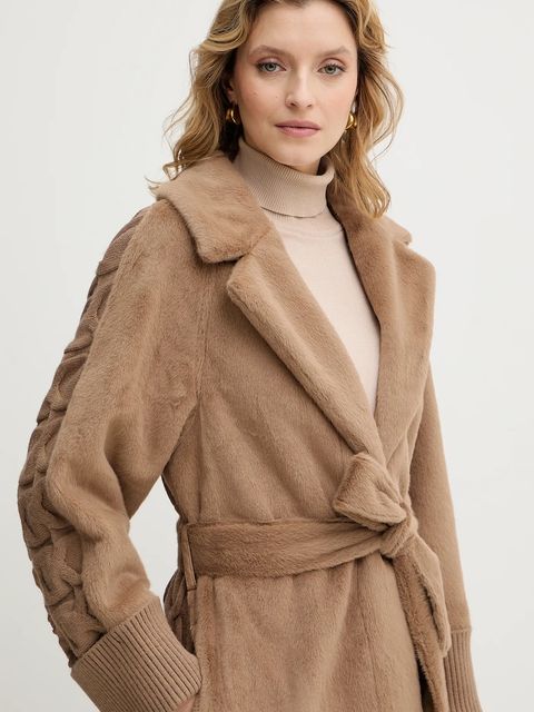 Guess płaszcz LUCREZIA kolor beżowy W5BL63 W4200