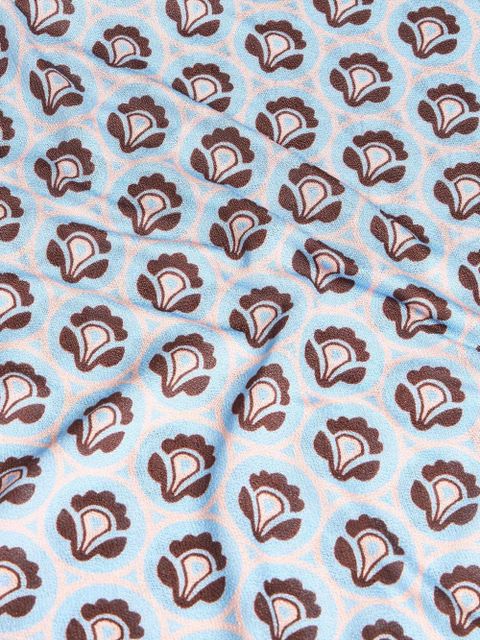 ETRO abstract-print asymmetric top - Blue