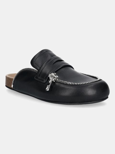 JW Anderson klapki skórzane Biker Loafer damskie kolor czarny LF0071 LA0268 999 - zdjęcie produktu nr 1