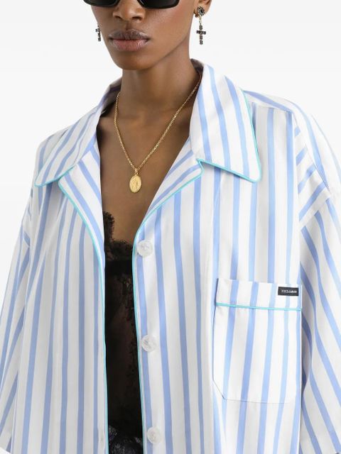 Dolce & Gabbana chest-pocket striped shirt - White