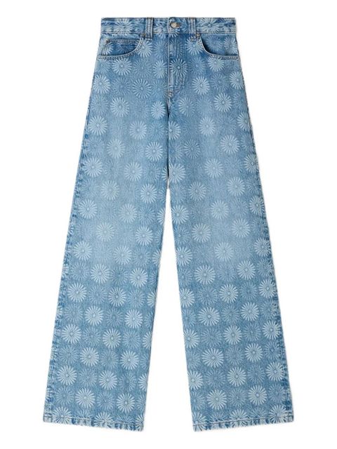 SANDRO floral-pattern wide-leg jeans - Blue - zdjęcie produktu nr 1