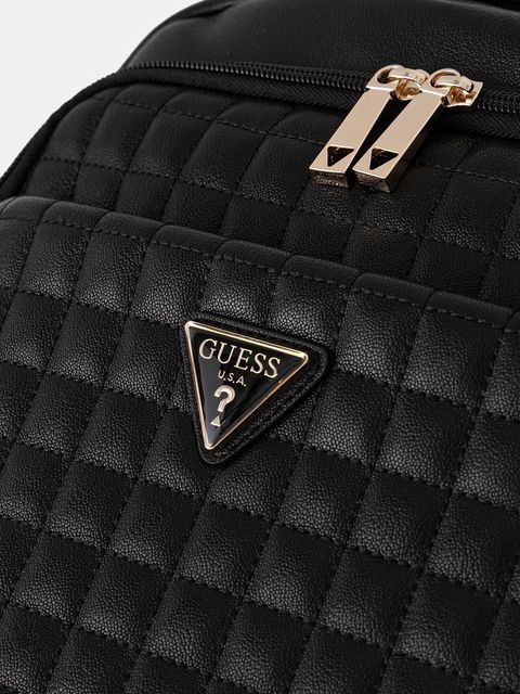 Guess plecak NADIRA damski kolor czarny duży gładki TWQG84 24033