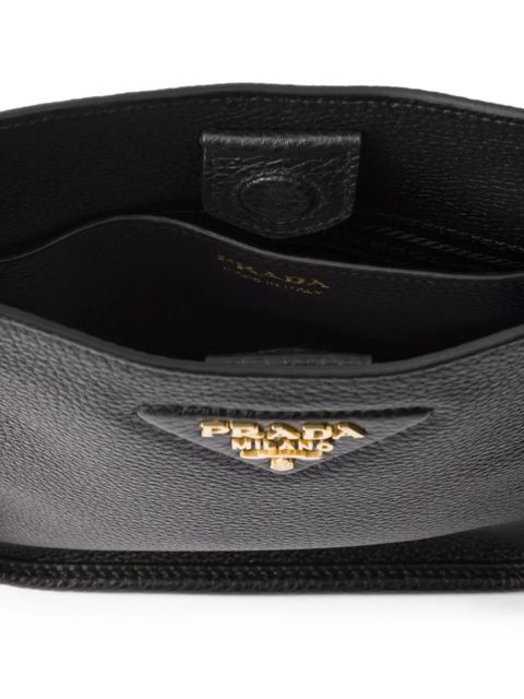 Prada mini leather shoulder bag - Black