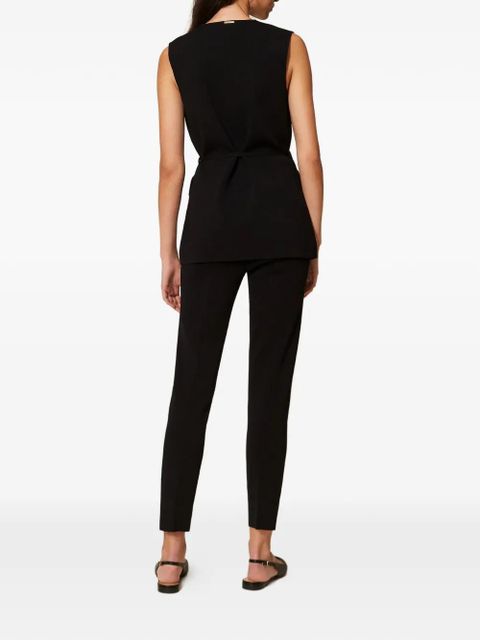 TWINSET knitted track pants - Black