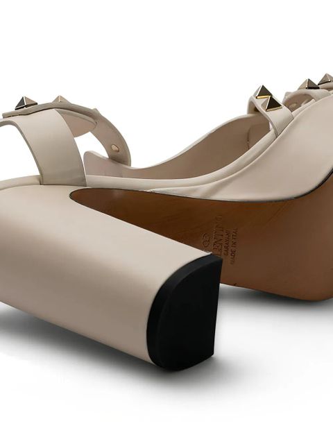 Valentino Garavani studded-embellishment platform-sole sandals - Neutrals