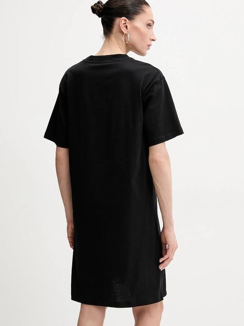 Karl Lagerfeld sukienka bawełniana kolor czarny mini oversize A1W13001