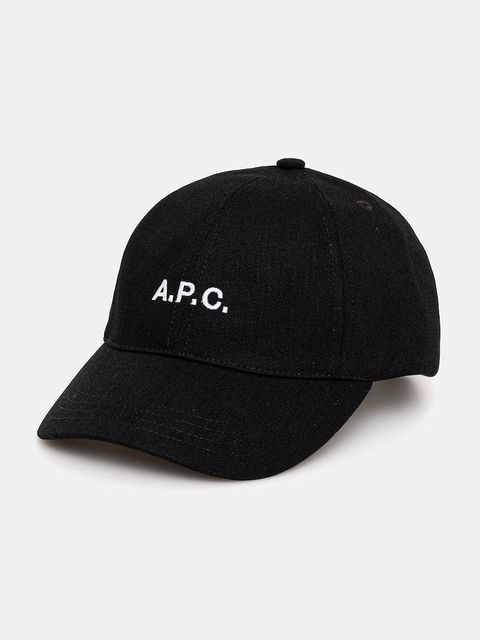 A.P.C. czapka z daszkiem casquette charlie kolor czarny COZZS.M24069 - zdjęcie produktu nr 1