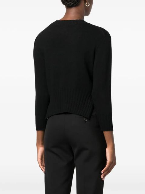 LouLou de Saison Mora three-quarter cashmere jumper - Black - zdjęcie produktu nr 2