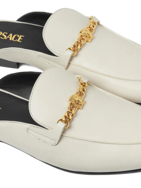 Versace Medusa leather mules - White
