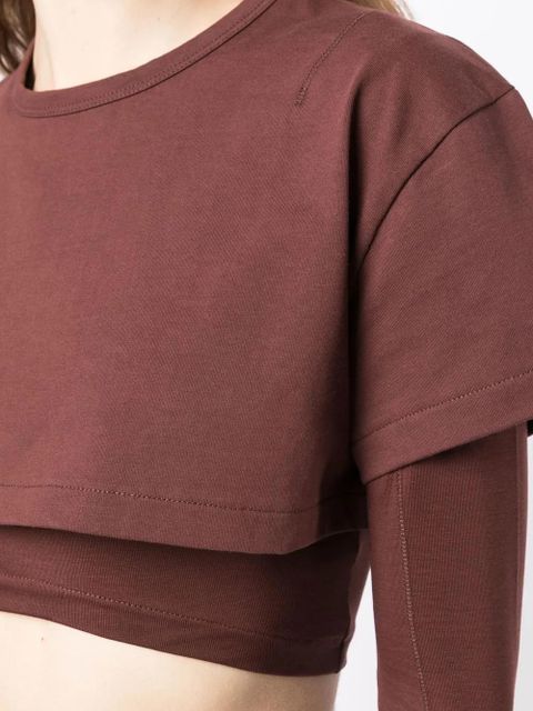 Jacquemus Le Double T-shirt layered top - Brown