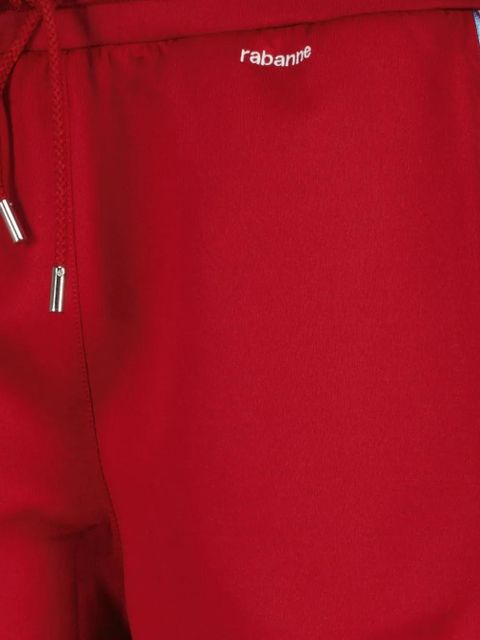 Rabanne elasticated side-zip track pants - Red