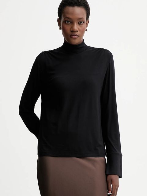 Marc O'Polo bluzka damska kolor czarny gładka 510214952225 - zdjęcie produktu nr 1