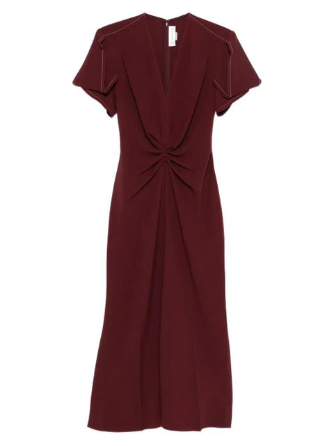 Victoria Beckham Eve ruffle midi dress - Red - zdjęcie produktu nr 1