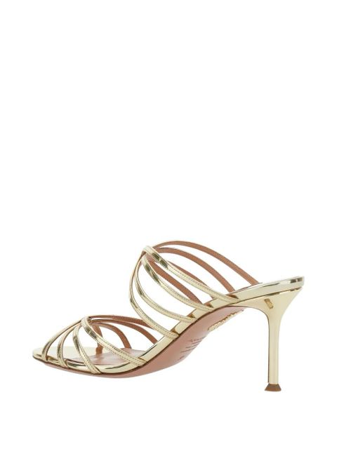 Aquazzura 75mm Tell Me heeled sandals - Gold
