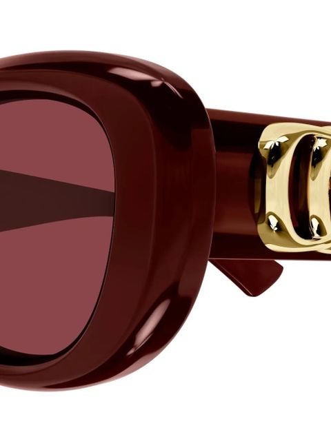 Gucci Eyewear oval-frame sunglasses - Red