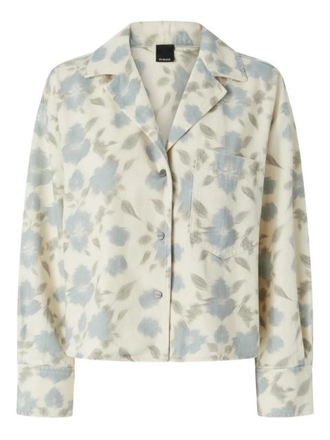 PINKO floral-pattern pocket shirt - Neutrals - zdjęcie produktu nr 1