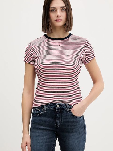 Tommy Jeans t-shirt damski kolor granatowy DW0DW17383 - zdjęcie produktu nr 1