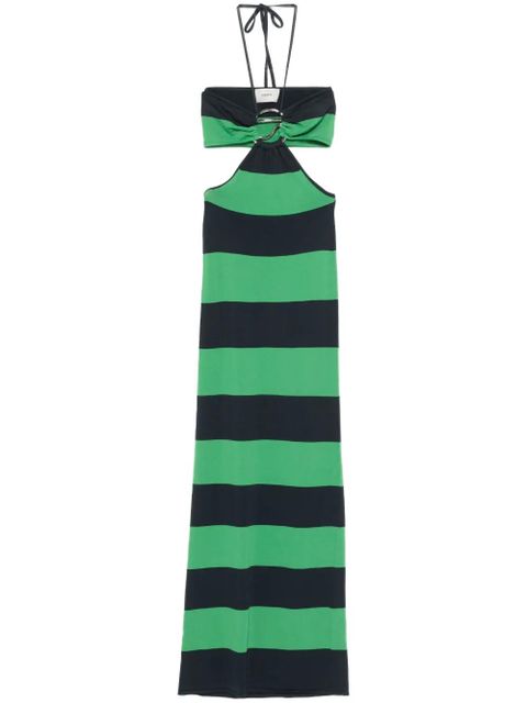 Coperni knitted striped midi dress - Green - zdjęcie produktu nr 1
