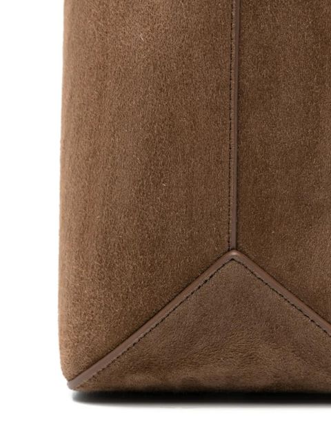 The Row small N/S Park top-handle bucket bag - Brown