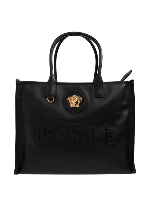 Versace medusa-plaque tote bag - Black - zdjęcie produktu nr 1