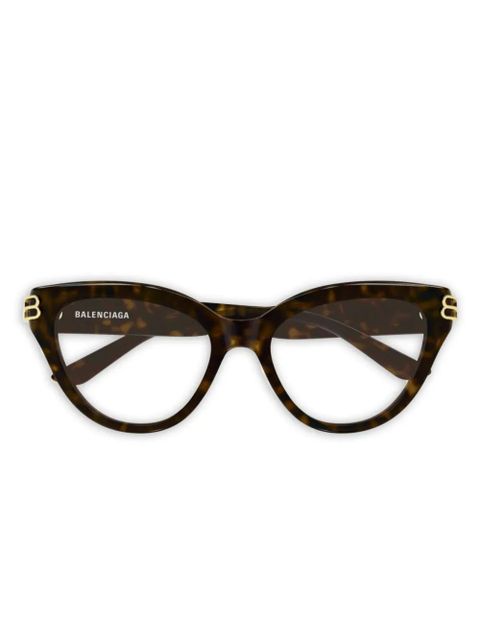 Balenciaga Eyewear cat-eye logo glasses - Brown - zdjęcie produktu nr 1
