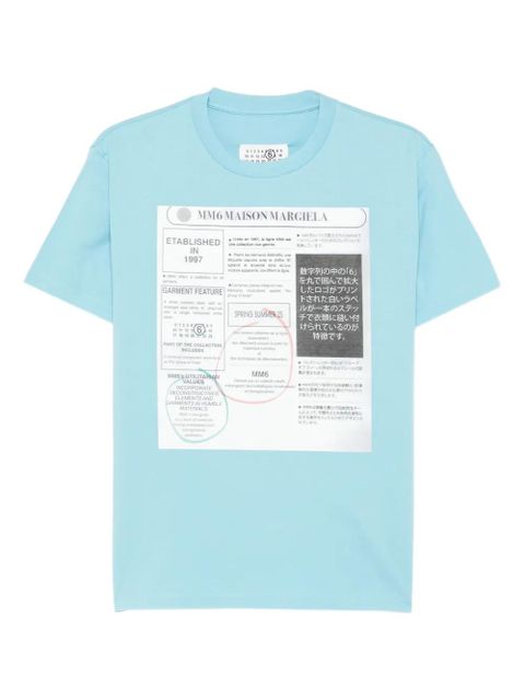 MM6 Maison Margiela graphic-print T-shirt - Blue - zdjęcie produktu nr 1