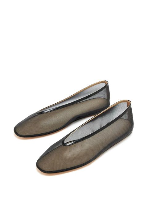Le Monde Beryl mesh ballerina shoes - Black