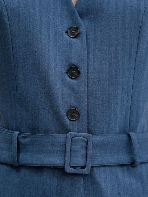 Sisley kombinezon kolor niebieski z dekoltem w szpic 41NDLT00P