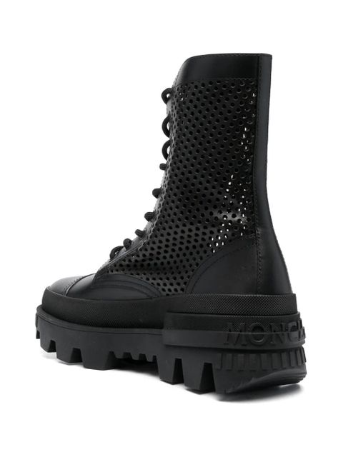 Moncler Carinne perforated ankle boots - Black