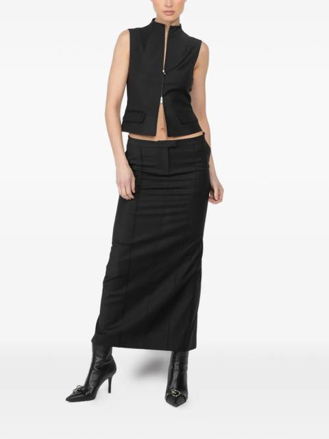 Aya Muse panelled maxi skirt - Black