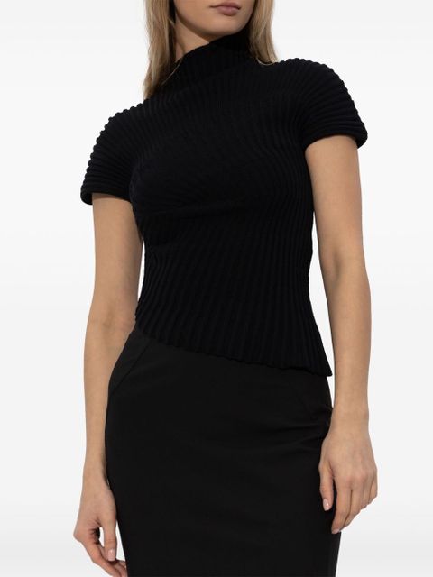 Cult Gaia ribbed-knit T-shirt - Black - zdjęcie produktu nr 2