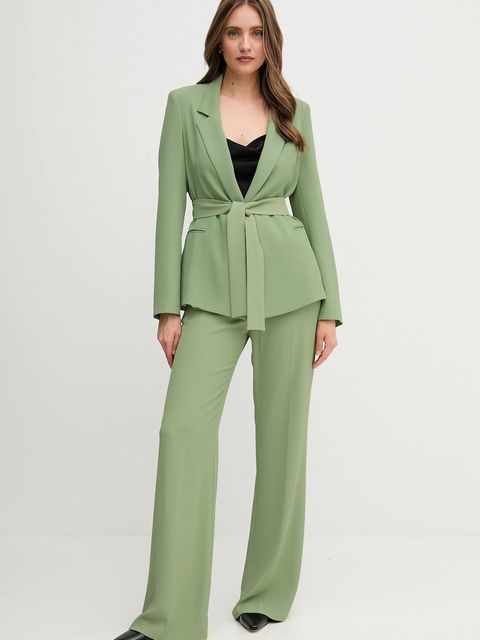 Sandro Ferrone marynarka kolor zielony niezapinana gładka S25XBEFASTY