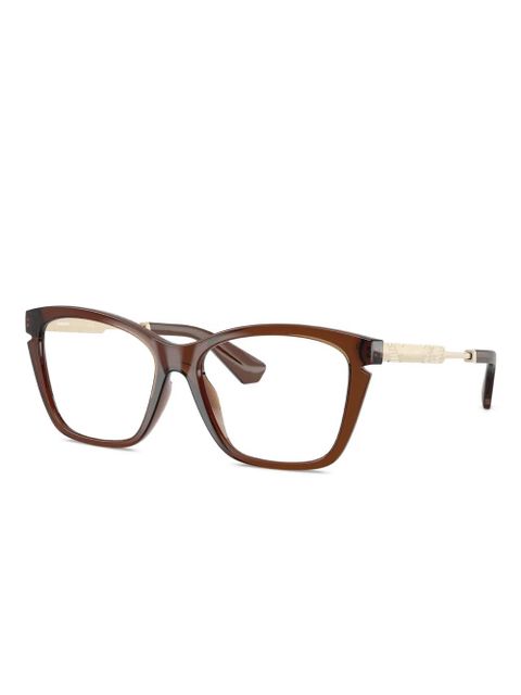 Burberry Eyewear geometric-frame glasses - Brown