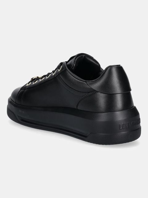 Love Moschino sneakersy skórzane damskie kolor czarny JA15165G1NIAX000