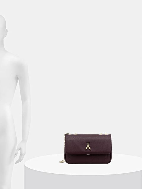 Patrizia Pepe torebka skórzana kolor bordowy 8B0228 L001