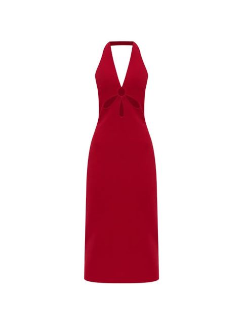 Cult Gaia cut-out halterneck midi dress - Red - zdjęcie produktu nr 1