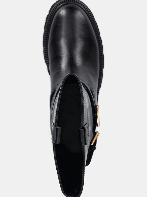 Twinset botki damskie kolor czarny na płaskim obcasie 252TCP192 - zdjęcie produktu nr 2