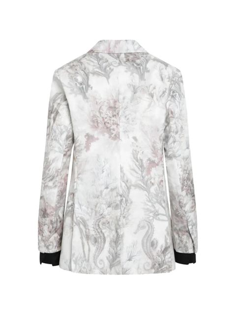 Max Mara floral-print single-breasted blazer - White - zdjęcie produktu nr 2