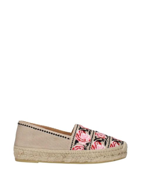 Prada floral-embroidered espadrilles - Neutrals - zdjęcie produktu nr 1