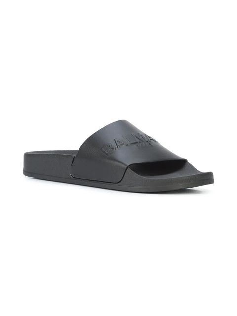 Balmain embossed logo slides - Black - zdjęcie produktu nr 2