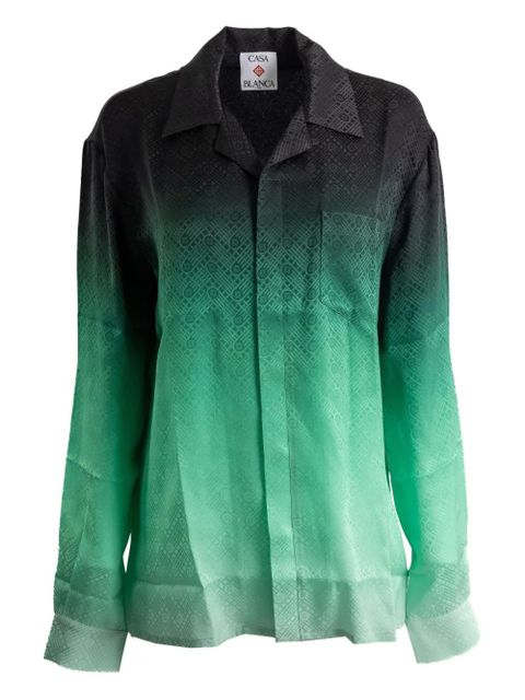 Casablanca gradient geometric-pattern shirt - Green - zdjęcie produktu nr 1