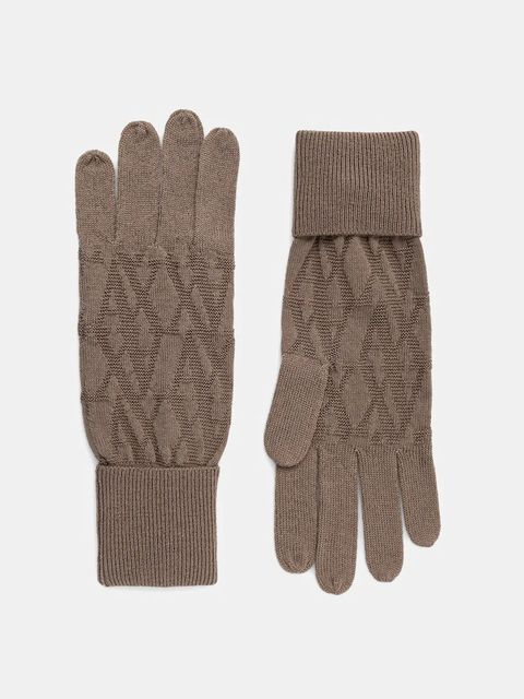 Armani Exchange rękawiczki wełniane damskie kolor brązowy XW002141 AF11956 - zdjęcie produktu nr 1