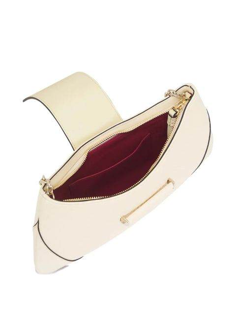 Jimmy Choo snake-embossed leather shoulder bag - White